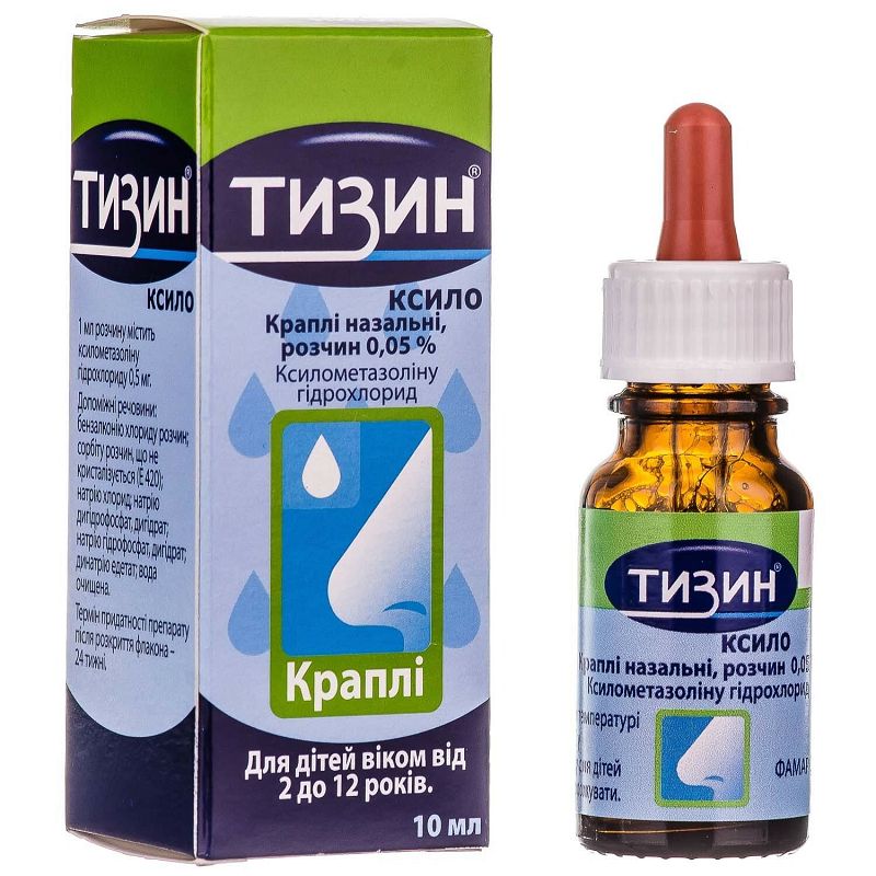 Тизин Ксило краплі назал. 0.05% фл. 10мл №1